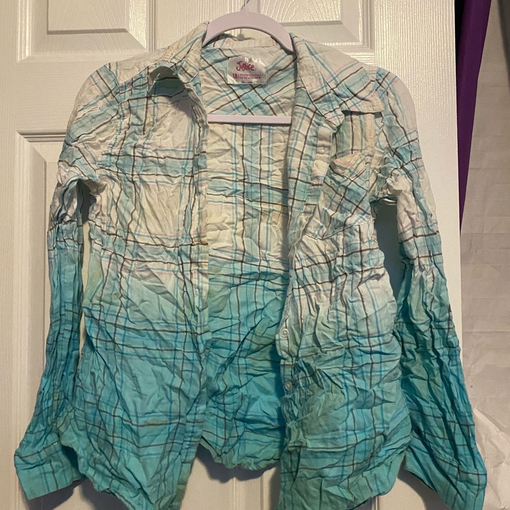 Blue plad shirt